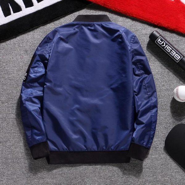 Navy Streetwear Bomber Jacket – Lightweight Casual Zip-Up