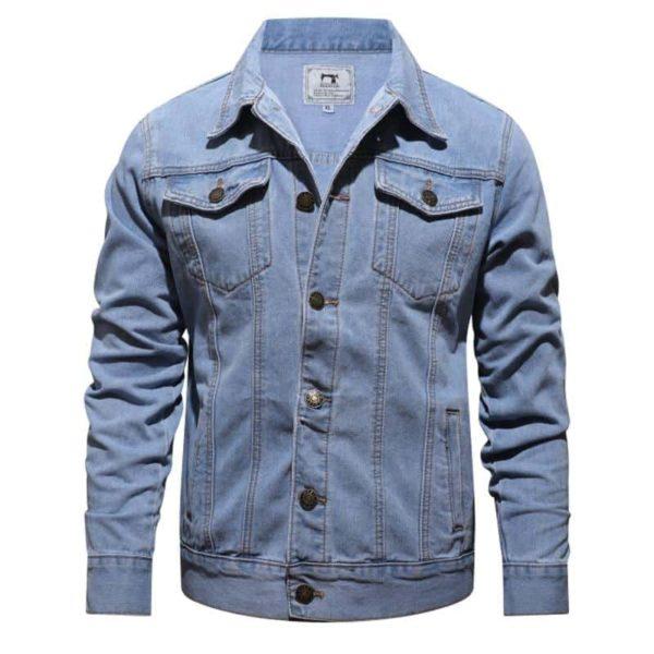 Light Blue Denim Jacket – Classic Casual Jean Jacket