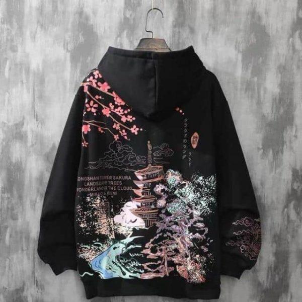 Wonderland Graphic Hoodie – Japanese Art Streetwear Pullover
