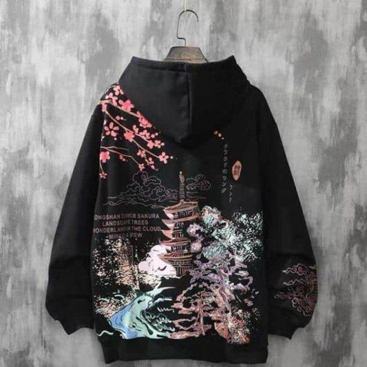 Wonderland Graphic Hoodie – Japanese Art Streetwear Pullover