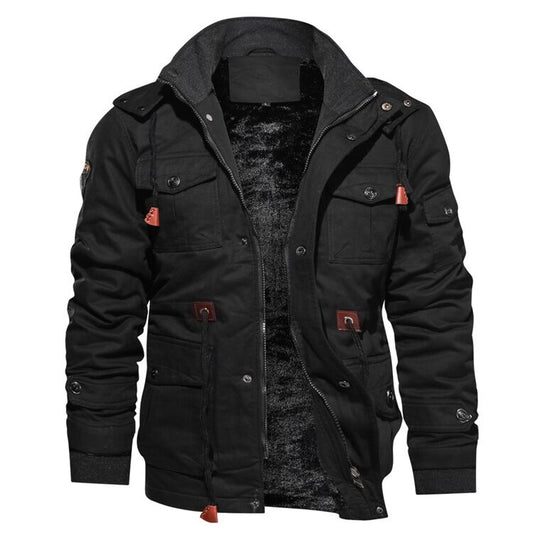 Winter Tactical Jacket – Thick Fleece-Lined, Windproof Outdoor Coat