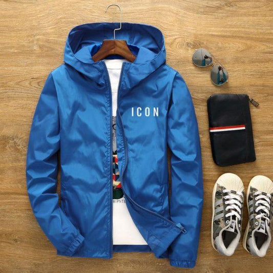 ICON Lightweight Windbreaker Jacket – Casual Hooded Zip-Up