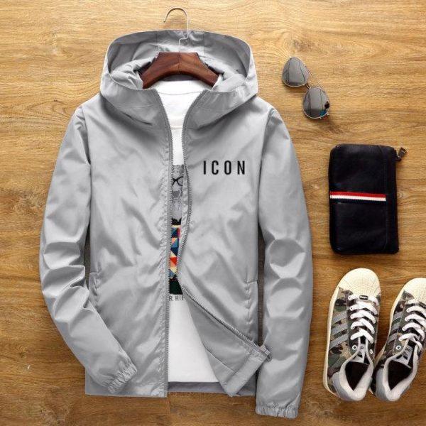 ICON Lightweight Windbreaker Jacket – Casual Hooded Zip-Up