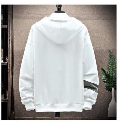 White Streetwear Graphic Hoodie – Modern Oversized Pullover