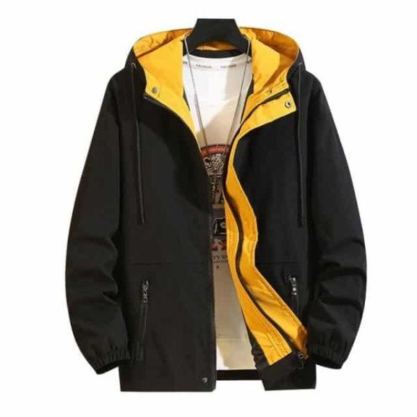 Lightweight Color-Block Windbreaker Jacket – Casual Hooded Coat (4 Colors)