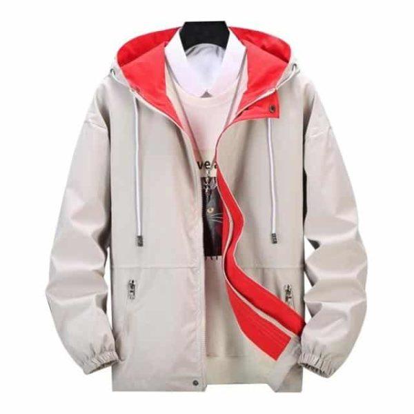 Lightweight Color-Block Windbreaker Jacket – Casual Hooded Coat (4 Colors)