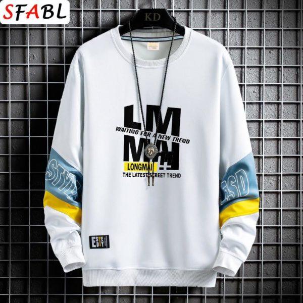 Graphic Color-Block Sweatshirt – Streetwear Print Pullover