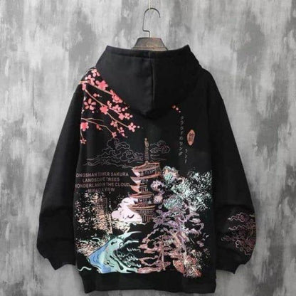 Wonderland Graphic Hoodie – Japanese Art Streetwear Pullover