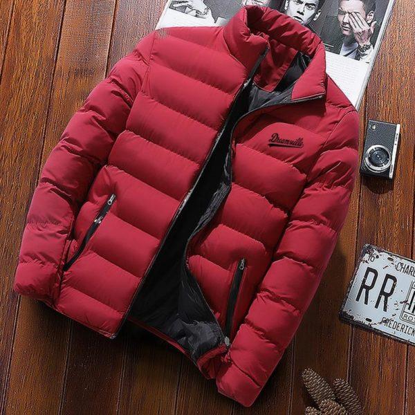 Red Puffer Jacket – Lightweight Warm Winter Coat